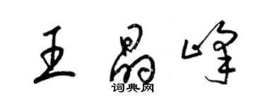 梁錦英王晶峰草書個性簽名怎么寫