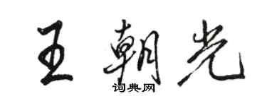 駱恆光王朝光行書個性簽名怎么寫