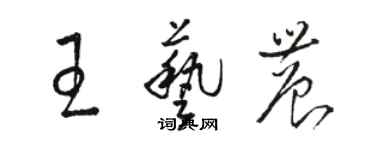 駱恆光王藝農草書個性簽名怎么寫