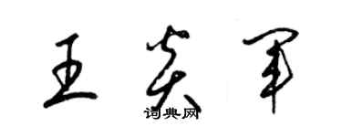 梁錦英王炎軍草書個性簽名怎么寫