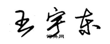 朱錫榮王宇東草書個性簽名怎么寫