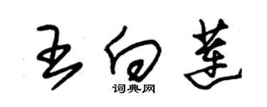 朱錫榮王向蓮草書個性簽名怎么寫