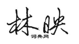 駱恆光林映行書個性簽名怎么寫