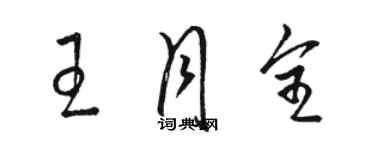 駱恆光王月全草書個性簽名怎么寫