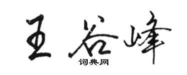 駱恆光王谷峰行書個性簽名怎么寫
