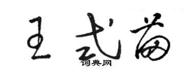 駱恆光王式苗草書個性簽名怎么寫