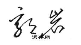 駱恆光郭岩草書個性簽名怎么寫