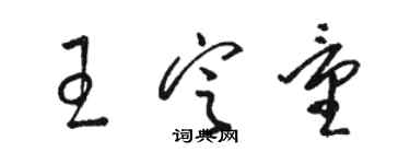 駱恆光王定量草書個性簽名怎么寫