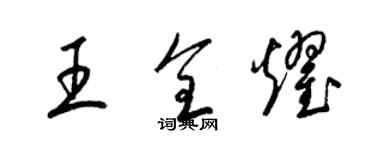 梁錦英王全耀草書個性簽名怎么寫