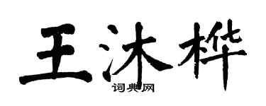 翁闓運王沐樺楷書個性簽名怎么寫