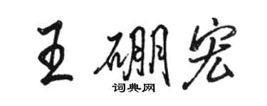 駱恆光王硼宏行書個性簽名怎么寫