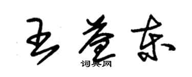 朱錫榮王益東草書個性簽名怎么寫