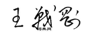 駱恆光王戰剛草書個性簽名怎么寫