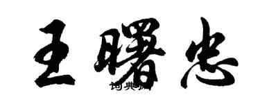 胡問遂王曙忠行書個性簽名怎么寫