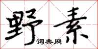 周炳元野素楷書怎么寫