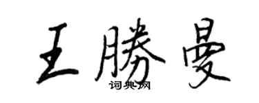 王正良王勝曼行書個性簽名怎么寫