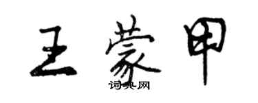 曾慶福王蒙甲行書個性簽名怎么寫