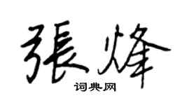王正良張烽行書個性簽名怎么寫