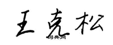 王正良王克松行書個性簽名怎么寫