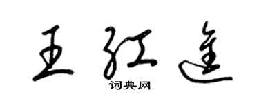 梁錦英王紅進草書個性簽名怎么寫