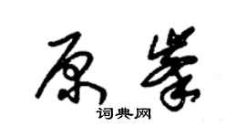 朱錫榮原峰草書個性簽名怎么寫