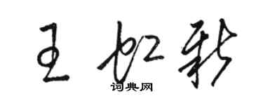 駱恆光王虹新草書個性簽名怎么寫