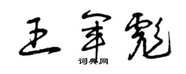 曾慶福王軍彪草書個性簽名怎么寫