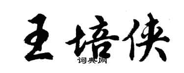 胡問遂王培俠行書個性簽名怎么寫