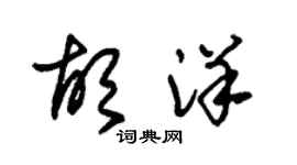 朱錫榮胡洋草書個性簽名怎么寫