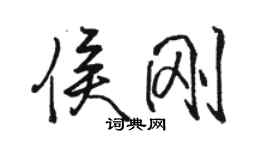 駱恆光侯剛行書個性簽名怎么寫