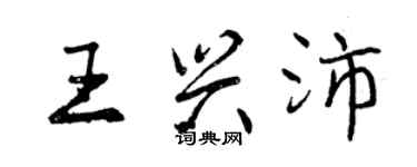 曾慶福王興沛行書個性簽名怎么寫