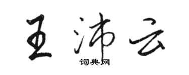 駱恆光王沛雲行書個性簽名怎么寫