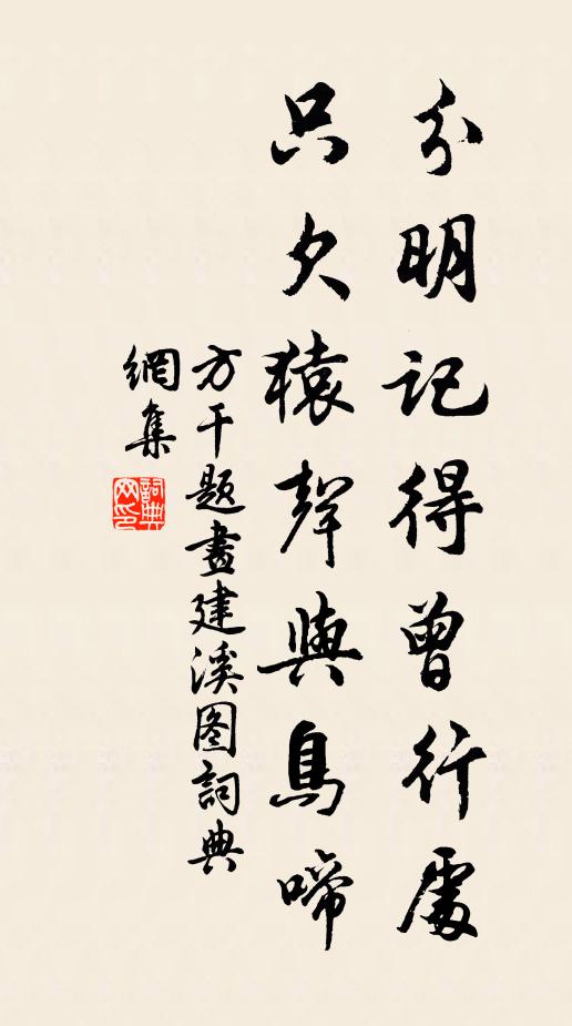 輕霏互虧蔽,亂樾紛間廁 詩詞名句