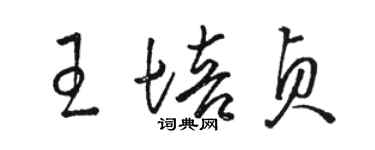 駱恆光王培貞草書個性簽名怎么寫