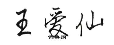 駱恆光王愛仙行書個性簽名怎么寫