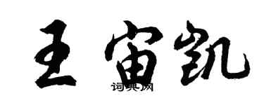 胡問遂王宙凱行書個性簽名怎么寫