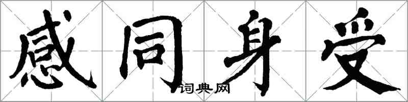 翁闓運感同身受楷書怎么寫