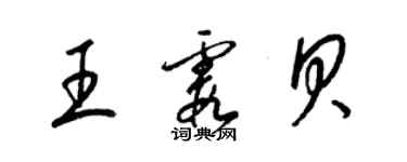 梁錦英王霞貝草書個性簽名怎么寫