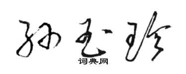 駱恆光孫玉珍草書個性簽名怎么寫