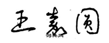 曾慶福王嘉圓草書個性簽名怎么寫