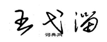 朱錫榮王弋淄草書個性簽名怎么寫