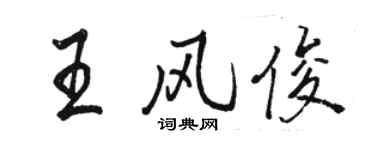 駱恆光王風俊行書個性簽名怎么寫
