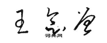 駱恆光王念曾草書個性簽名怎么寫