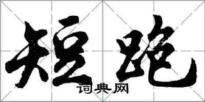 胡問遂短跑行書怎么寫