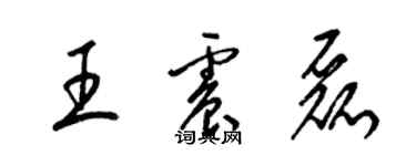 梁錦英王震磊草書個性簽名怎么寫