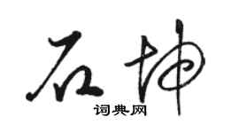 駱恆光石坤草書個性簽名怎么寫