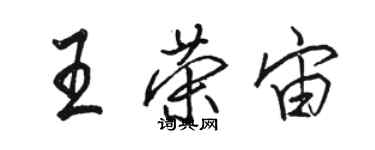 駱恆光王榮宙行書個性簽名怎么寫