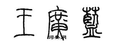 陳墨王廣藍篆書個性簽名怎么寫