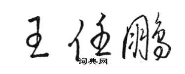 駱恆光王任鵬草書個性簽名怎么寫