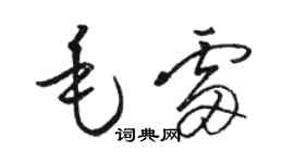駱恆光毛雷草書個性簽名怎么寫